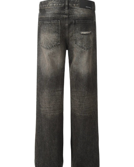 Men's Distressed Straight Leg Jeans