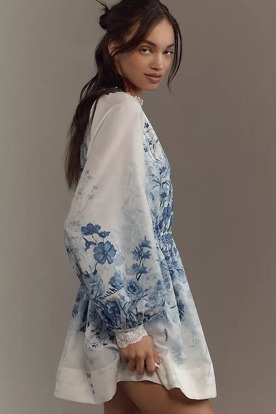 LuneluX? ¨C Vintage Puff Sleeve Stand Collar Dress