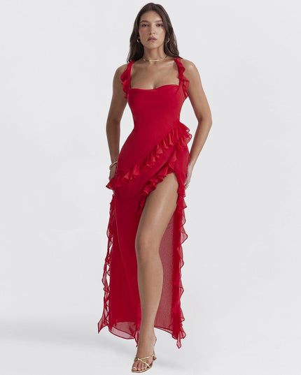 Female Summer Fashionable Stringy Selvedge Stitching Temperament Dress