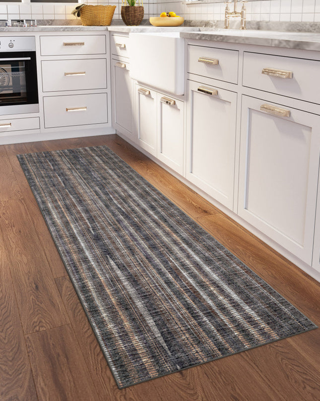 3' X 8' Brown Ombre Tufted Handmade Runner Rug