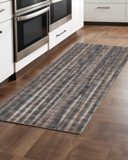 3' X 8' Brown Ombre Tufted Handmade Runner Rug