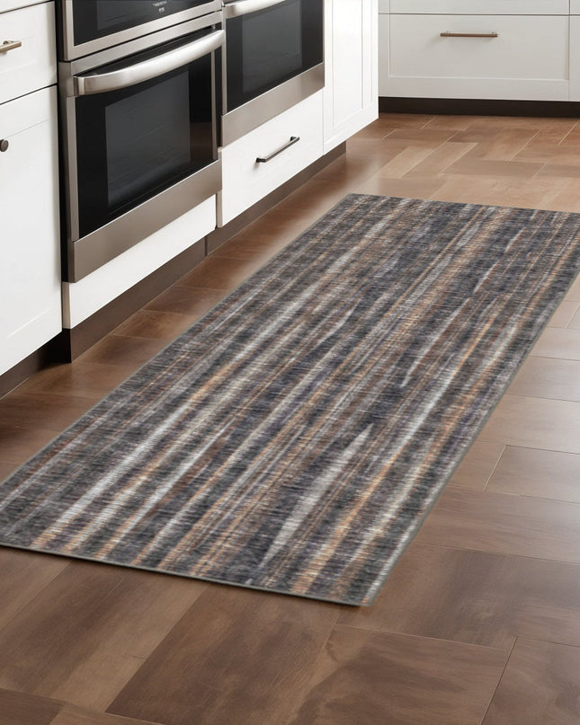 3' X 8' Brown Ombre Tufted Handmade Runner Rug