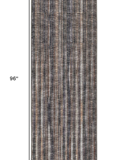 3' X 8' Brown Ombre Tufted Handmade Runner Rug