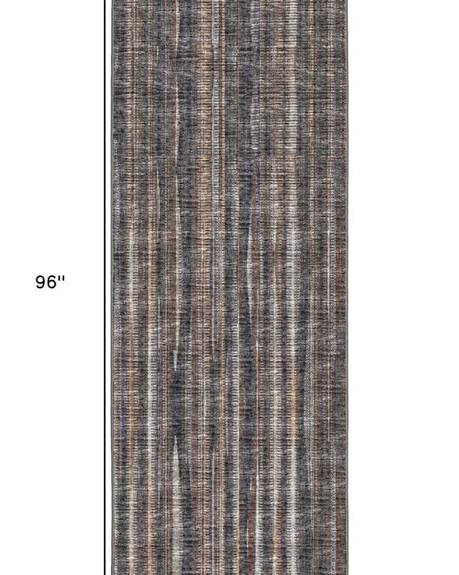 3' X 8' Brown Ombre Tufted Handmade Runner Rug