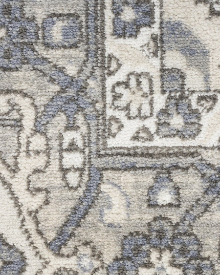 9' X 12' Cream Floral Power Loom Area Rug