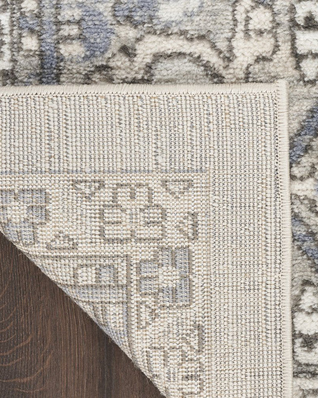 9' X 12' Cream Floral Power Loom Area Rug