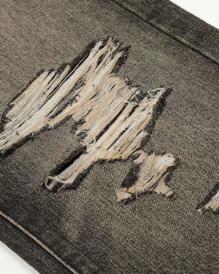 Men's Distressed Straight Leg Jeans