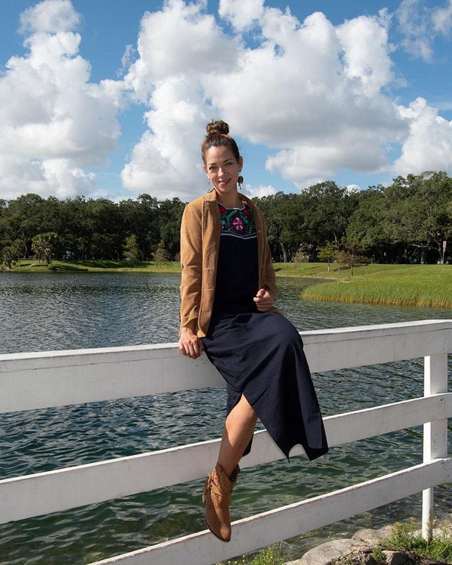 Maxi Isidra, Hand Embroidered Mexican Loose Dress