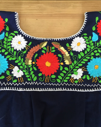 Maxi Isidra, Hand Embroidered Mexican Loose Dress