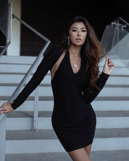 Knit on the Town Dress and Cardigan Set