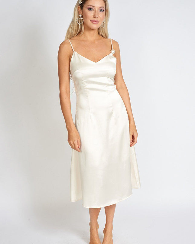 L¨¦onie One Pearl Satin Slip Dress