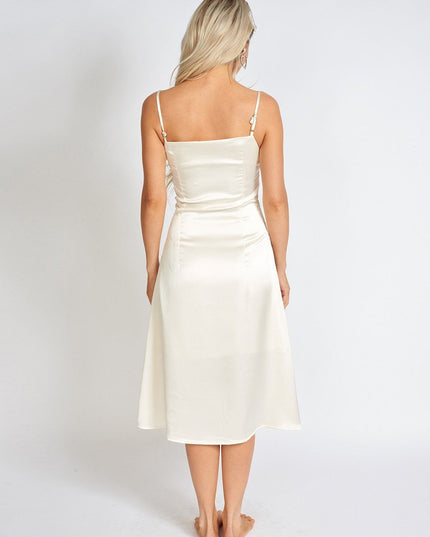 L¨¦onie One Pearl Satin Slip Dress