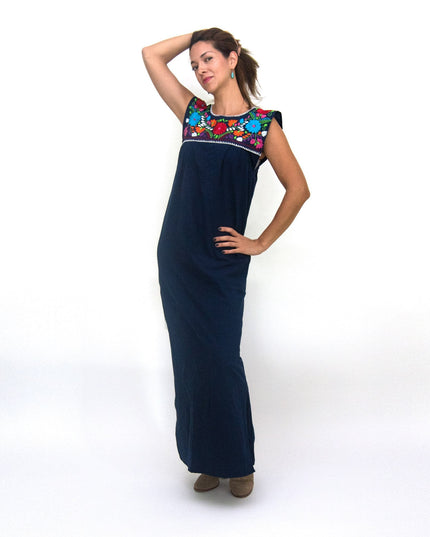 Maxi Isidra, Hand Embroidered Mexican Loose Dress