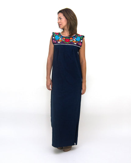 Maxi Isidra, Hand Embroidered Mexican Loose Dress