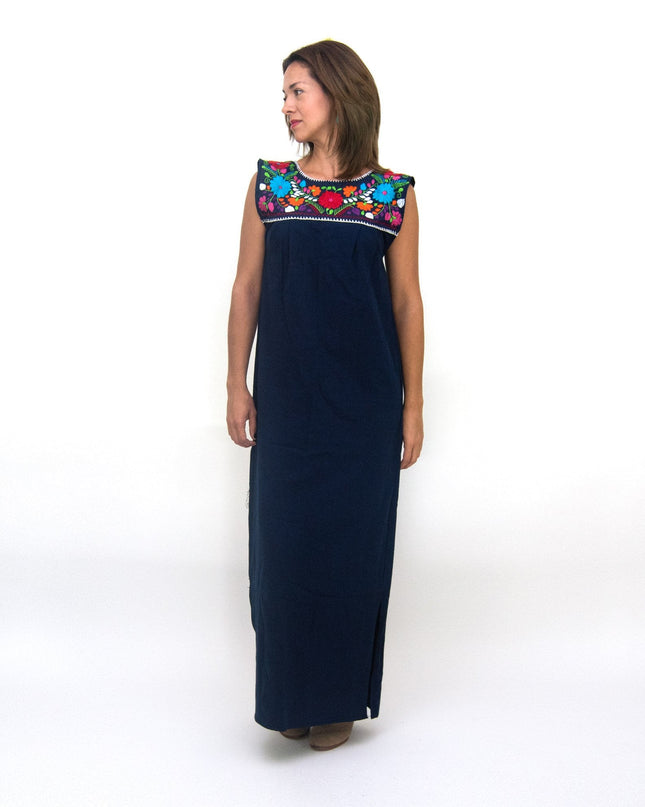Maxi Isidra, Hand Embroidered Mexican Loose Dress