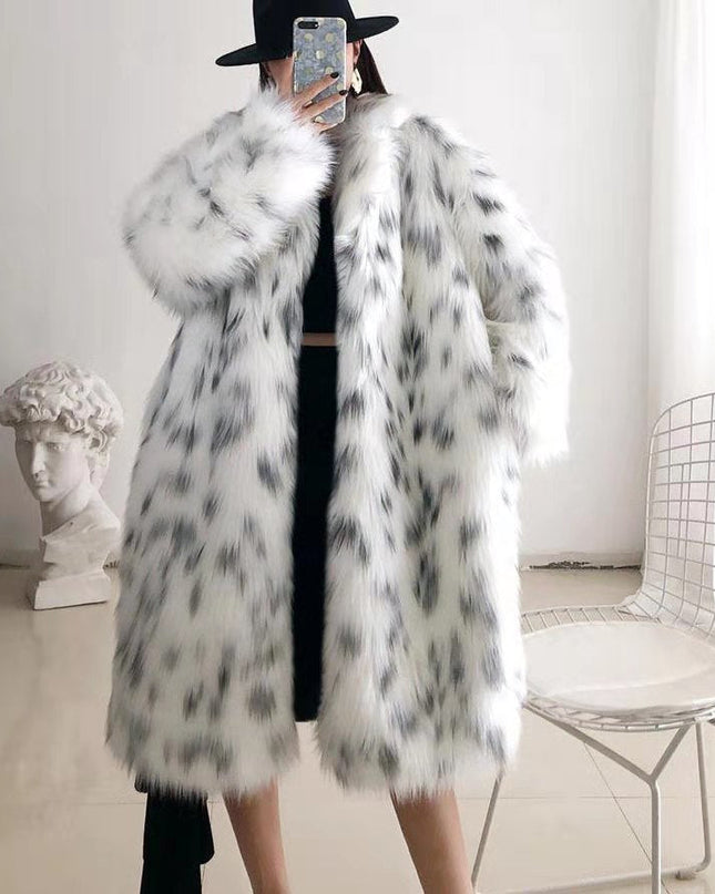 Women Thickened Plush Long Overcoat 2022 Autumn and Winter New Faux