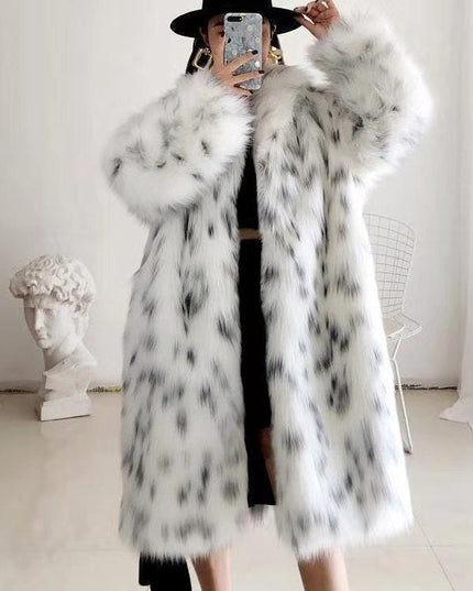 Women Thickened Plush Long Overcoat 2022 Autumn and Winter New Faux