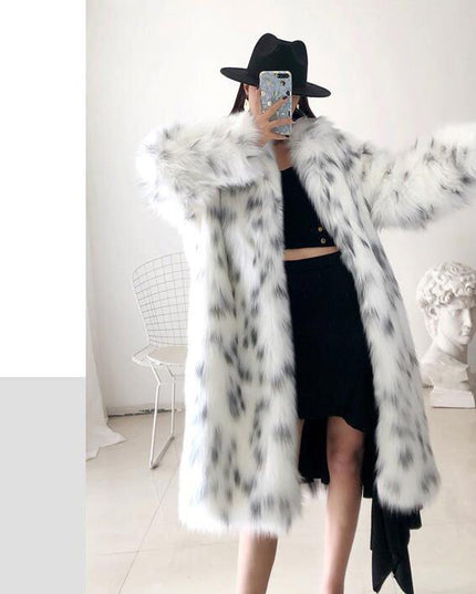 Women Thickened Plush Long Overcoat 2022 Autumn and Winter New Faux