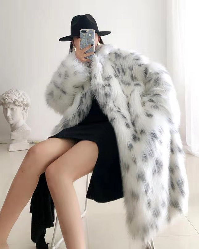 Women Thickened Plush Long Overcoat 2022 Autumn and Winter New Faux