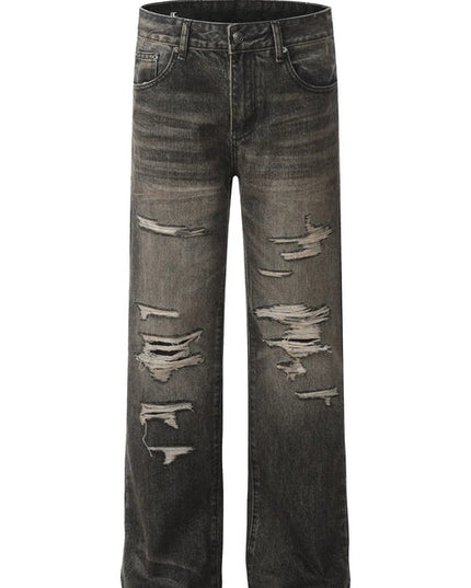 Men's Distressed Straight Leg Jeans