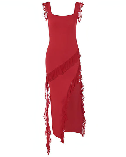 Female Summer Fashionable Stringy Selvedge Stitching Temperament Dress