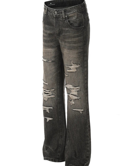 Men's Distressed Straight Leg Jeans